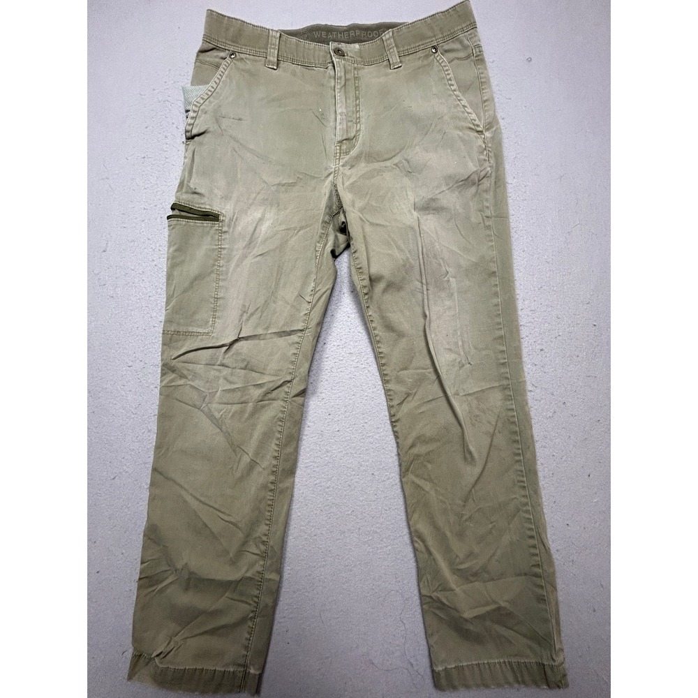 Weatherproof Cargo Pants Cotton Spandex Moss Green 32x30 Mens